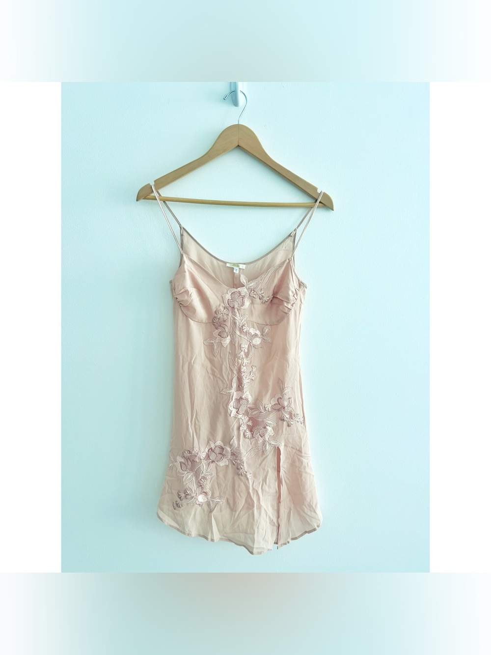 La Perla Slip Size 2 Pink 100% Silk Elastane Chemise Dress Lingerie View 2
